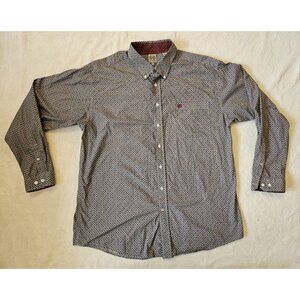 Cinch Shirt Mens XLarge Western Button Down Cowboy Long Sleeve Gray Multi-color